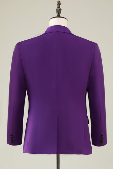 Lila Dubbelknäppta 3-Delade Baldräkter